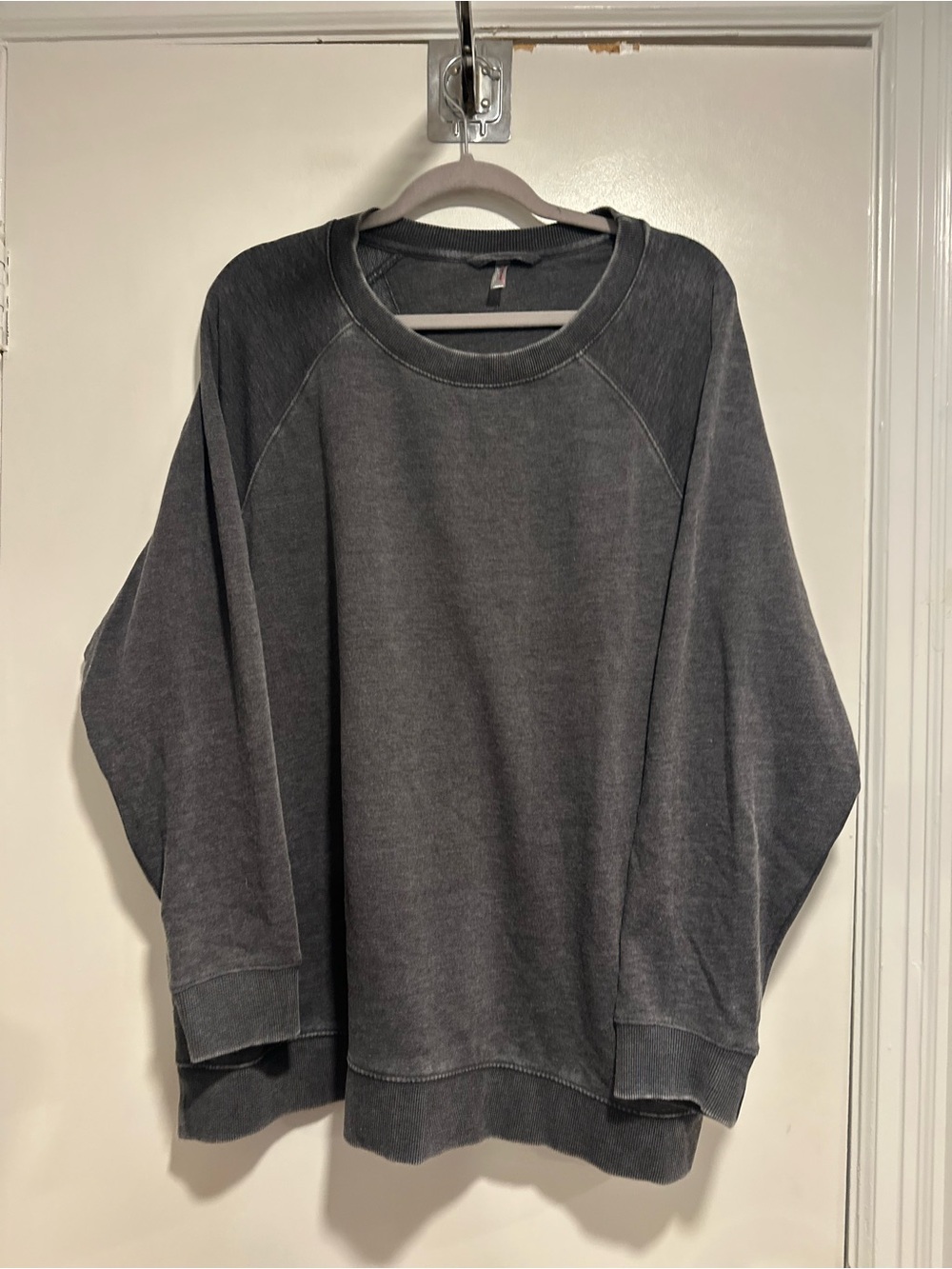 NWOT FP Movement washed black Sz:M  casual active lifestyle pullover sweatshirt.